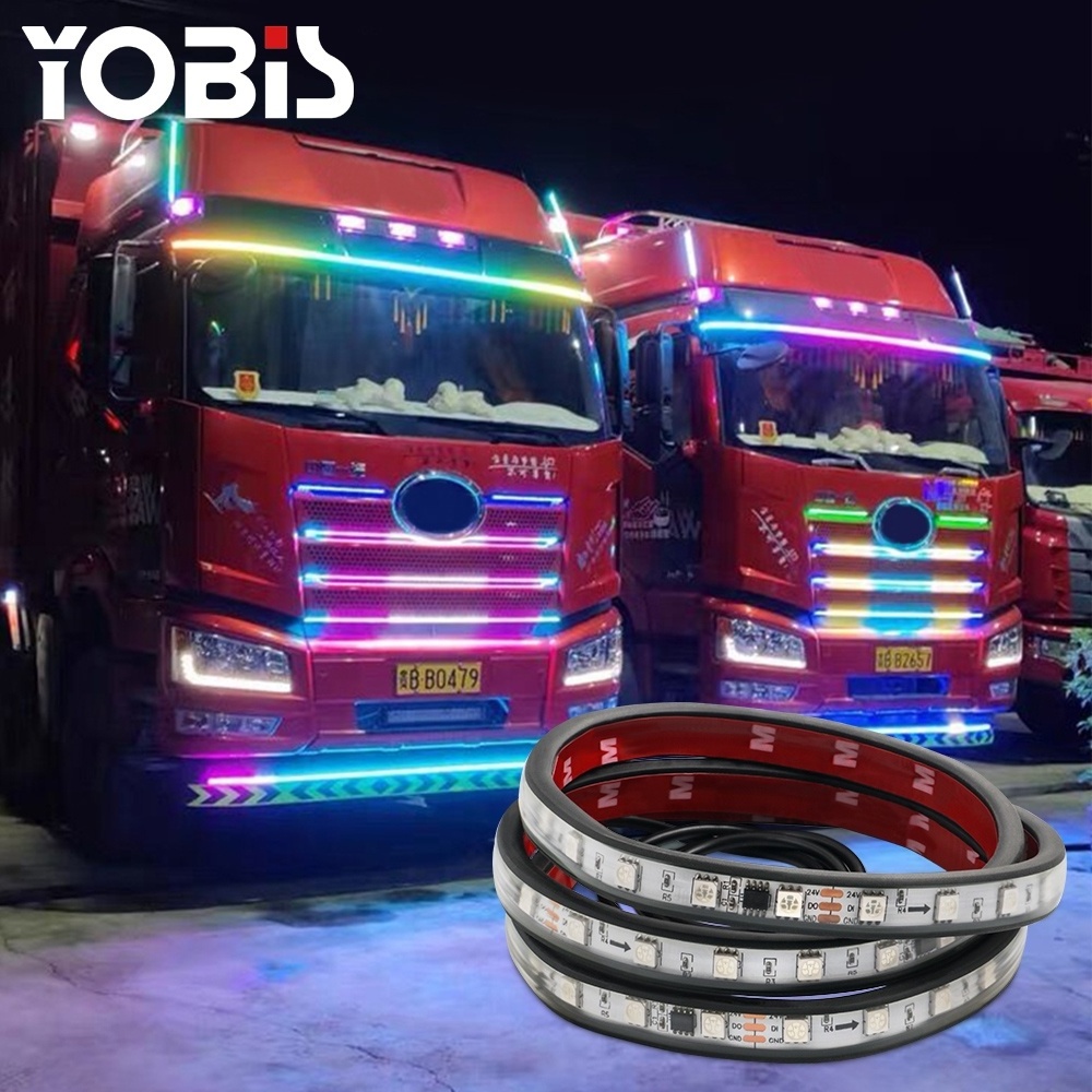 Car Tail Light Led 5050 Rgb Led Strip Light 24V Barra De Luz Led De Trabajo Universal Para Truck Light Bar 12 Months 0.2A