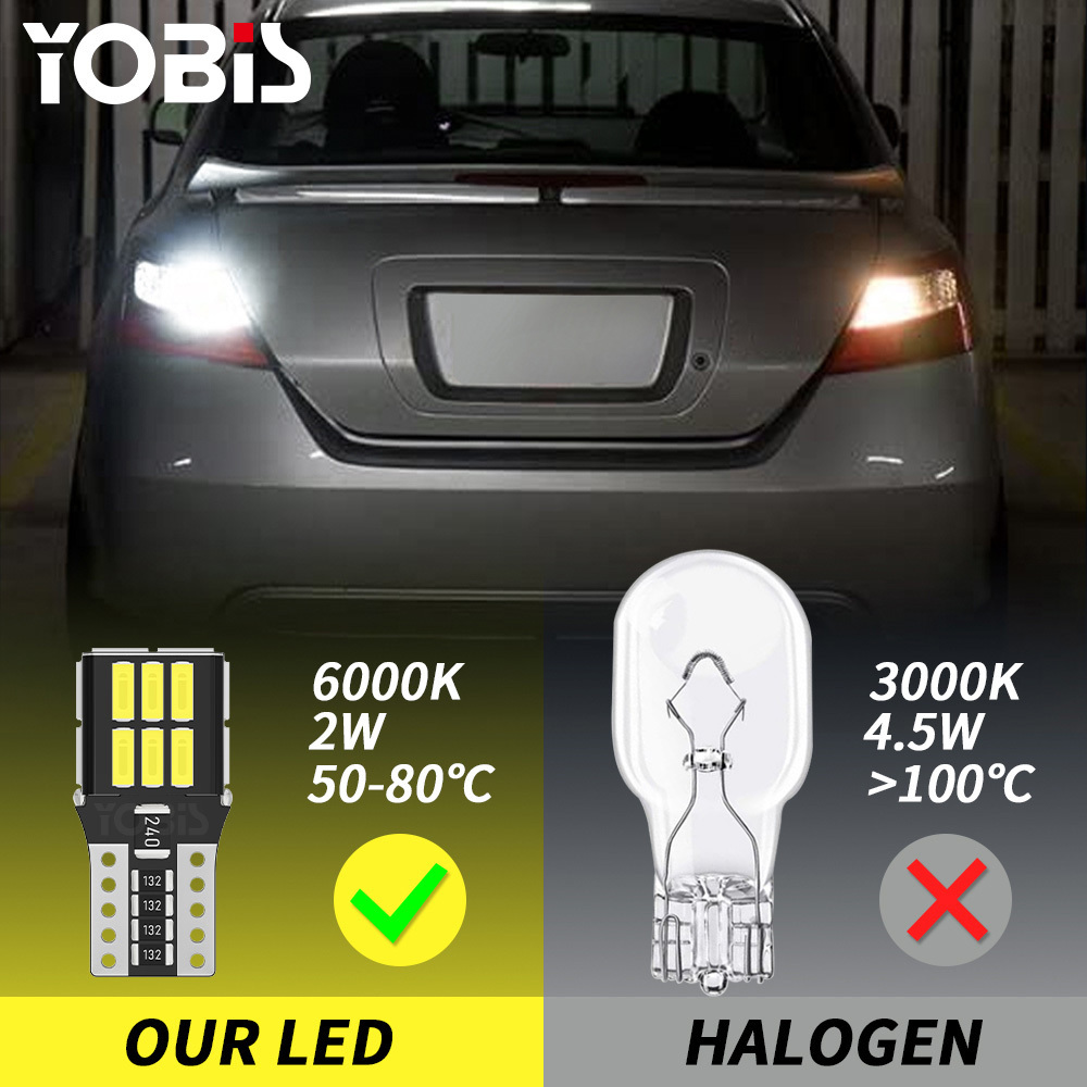 YOBIS T10 4014 24SMD LED Canbus Light Bulb 12V 24V Lamp W5W Automotive Replacement for Car Dome Map Door Courtesy Trunk Light