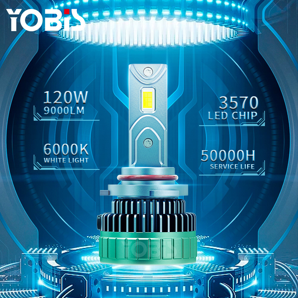 YOBIS Auto Accessories 120w 3570 LED Headlight Bulb H4 Luces Led Para H1 Auto Luz H11 Focos 9005 Faro H7 Led Headlight Bulb