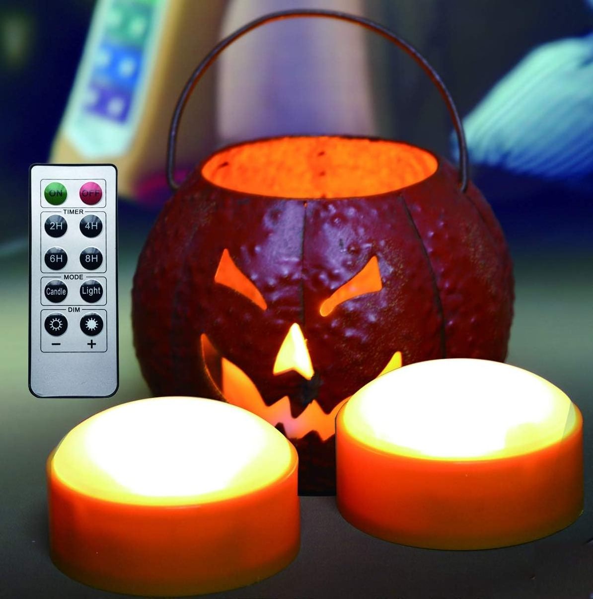 Halloween LED Pumpkin Decorations Outdoor Decor Flickering Electric Flameless Candles Light up Lantern