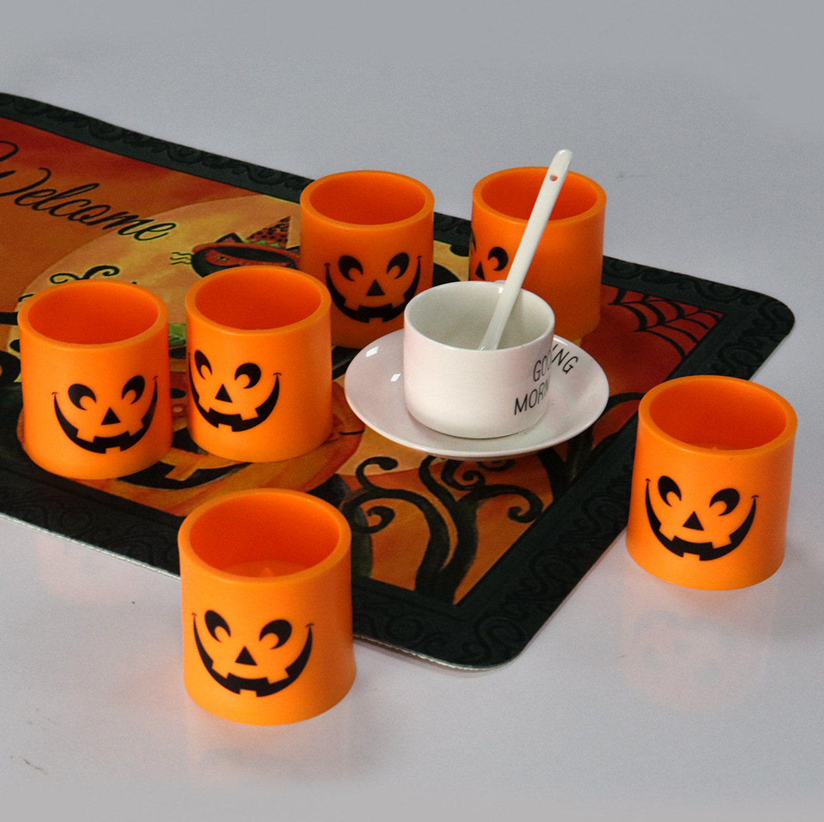 Halloween Candles Realistic and Bright Flickering Long Lasting Festive Celebrations  Battery Operated LED Tea Lights