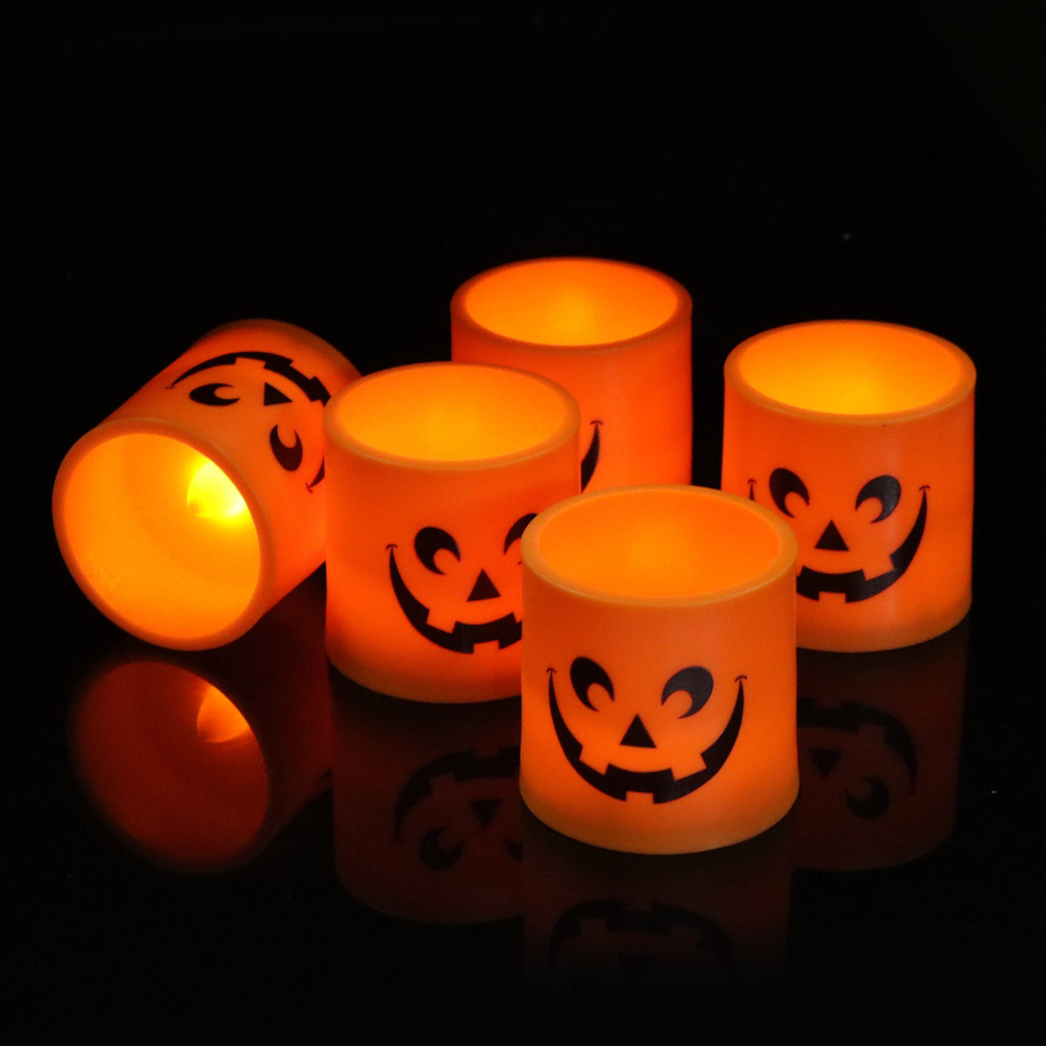 Halloween Candles Realistic and Bright Flickering Long Lasting Festive Celebrations  Battery Operated LED Tea Lights