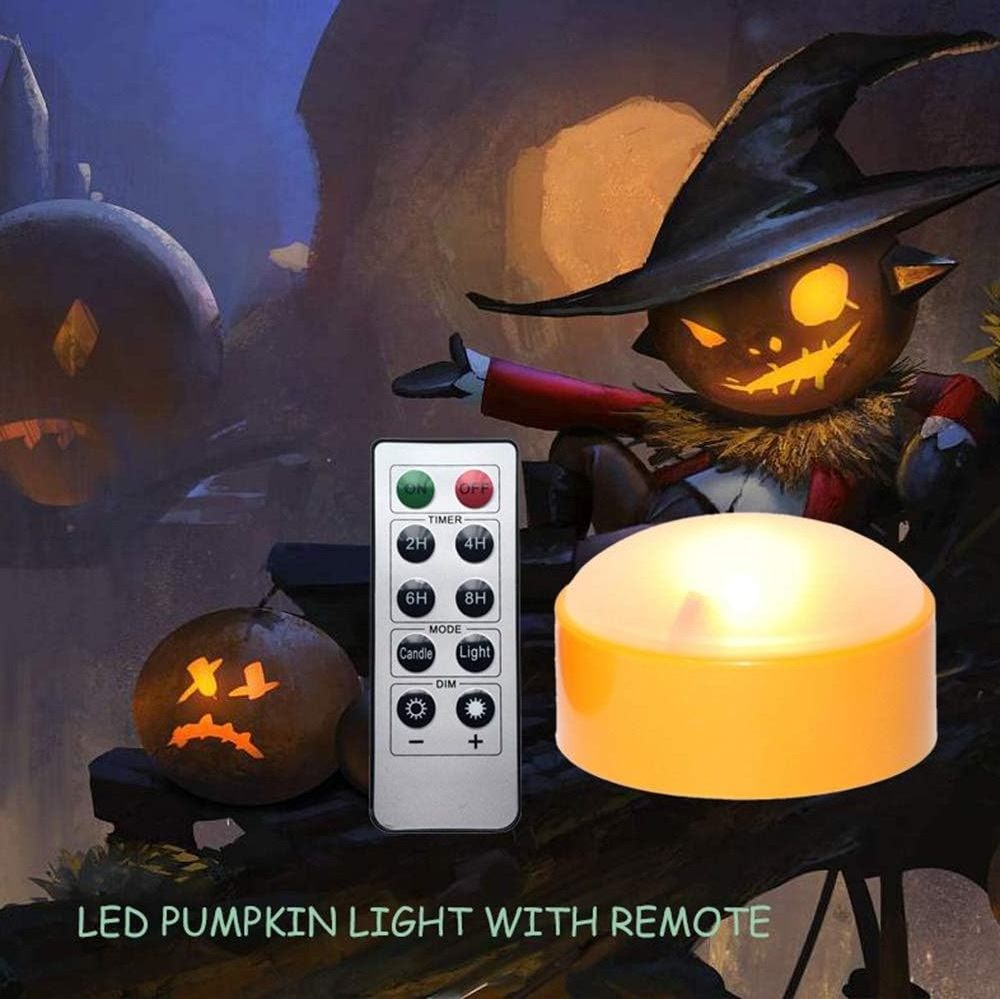 Halloween LED Pumpkin Decorations Outdoor Decor Flickering Electric Flameless Candles Light up Lantern