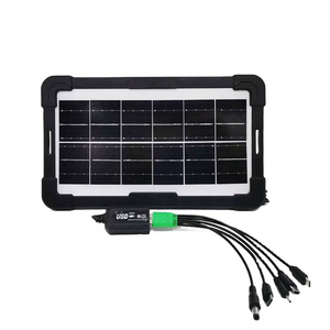 YOBOLIFE Solar Charger Portable Multi Function Plastic Case 6v 6w Mini Solar Panel For Outdoor Charging Mobile Phone