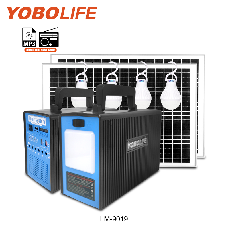 Yobolife Factory 12V portable emergency solar energy kit Best Quality Outdoor Solar Lighting System Solar Home lighting kit