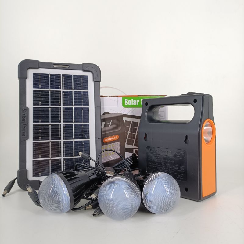 Emergency LED Lamps Solar Panel Complete Kits USB Charger Home Mini Multifunction Solar Lighting System With Solar panel