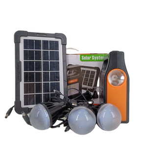 Emergency LED Lamps Solar Panel Complete Kits USB Charger Home Mini Multifunction Solar Lighting System With Solar panel