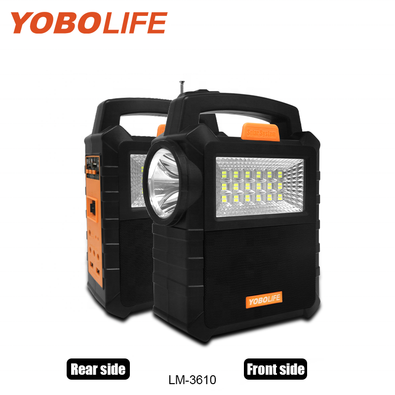 Yobolife portable solar lighting system  3.2V DC  Solar Emergency Lighting Kits Rechargeable Solar Energy Station With Bluetooth