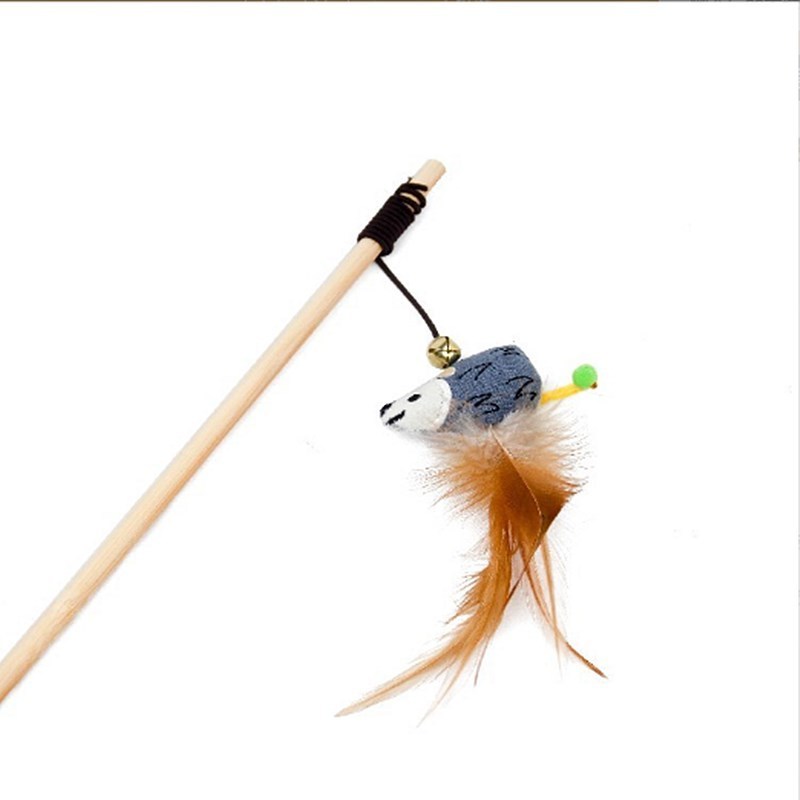 2023 cute style cat teaser stick with feather wand cat funny for cat toy