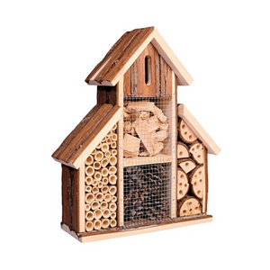 Custom Chinese Garden wooden bee house bark bamboo and insect hotel for sale