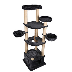 Factory Wholesale Large Modern Wood Furniture Luxury Cat Scratcher Tower Cat Tree With Bulk Price