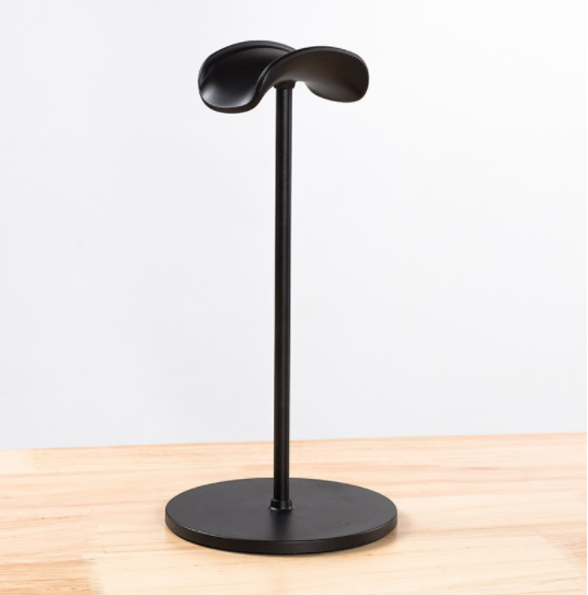 round base metal desk earphone headphone stand holder