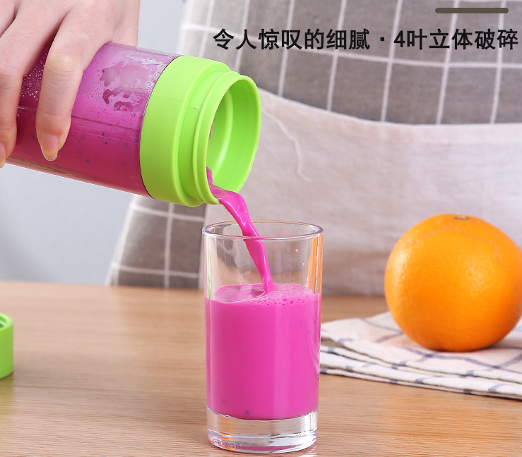 Mini Electric Blender Home USB 6 Blades Juicer Cup Machine Rechargeable Fruit Juice Portable Blenders