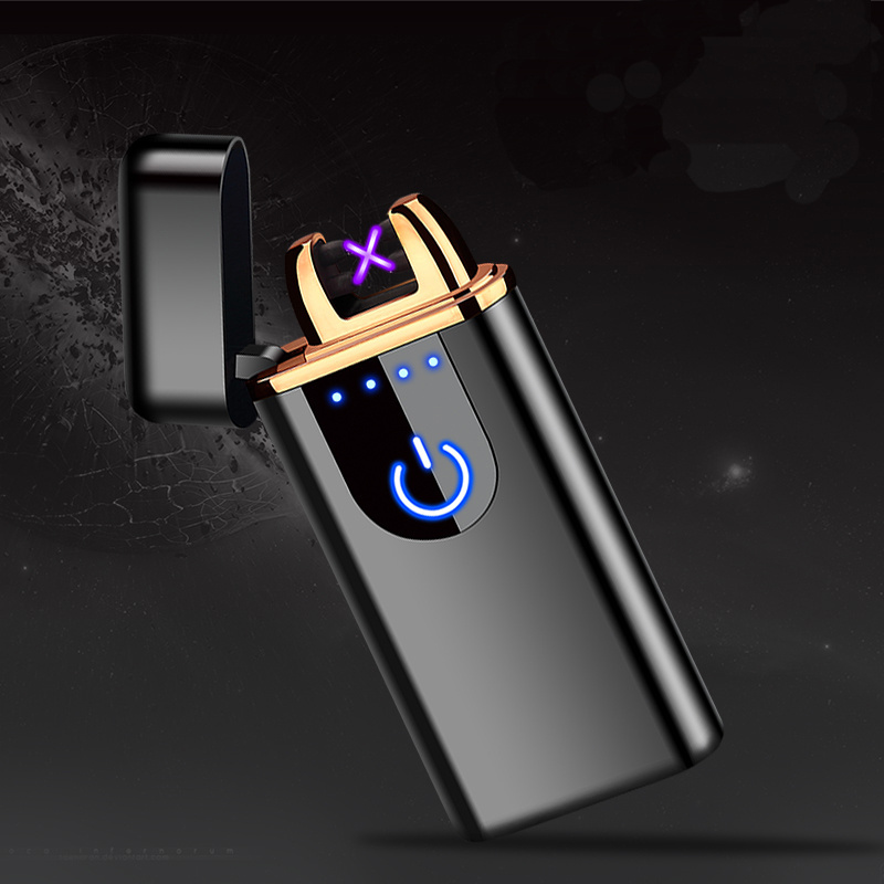 High Quality new style usb charged rechargeable USB lighter, electronic lighter, dual arc lighter