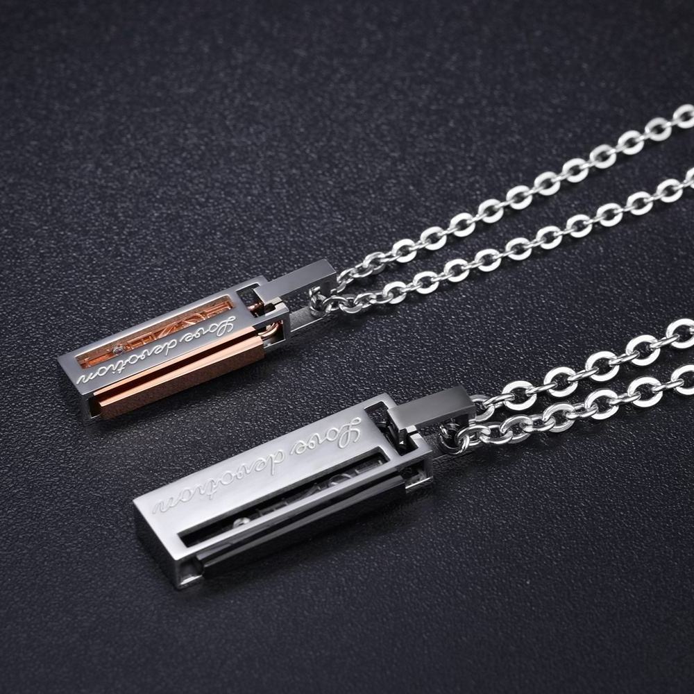 Newest Fashion Sweet Creative Attractive Love Silver Couple Lighter Necklace