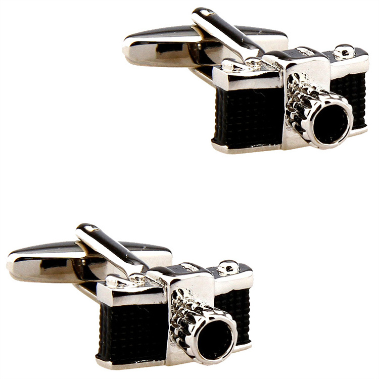 2023 Cheap Promotional High End Chinese Factory Brass Camera Designer Mens Cufflinks Wholesale