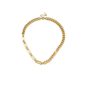 Best Sell High quality gold plated stainless steel cuban chain necklace jewelry personalized chunky cuban necklace for women