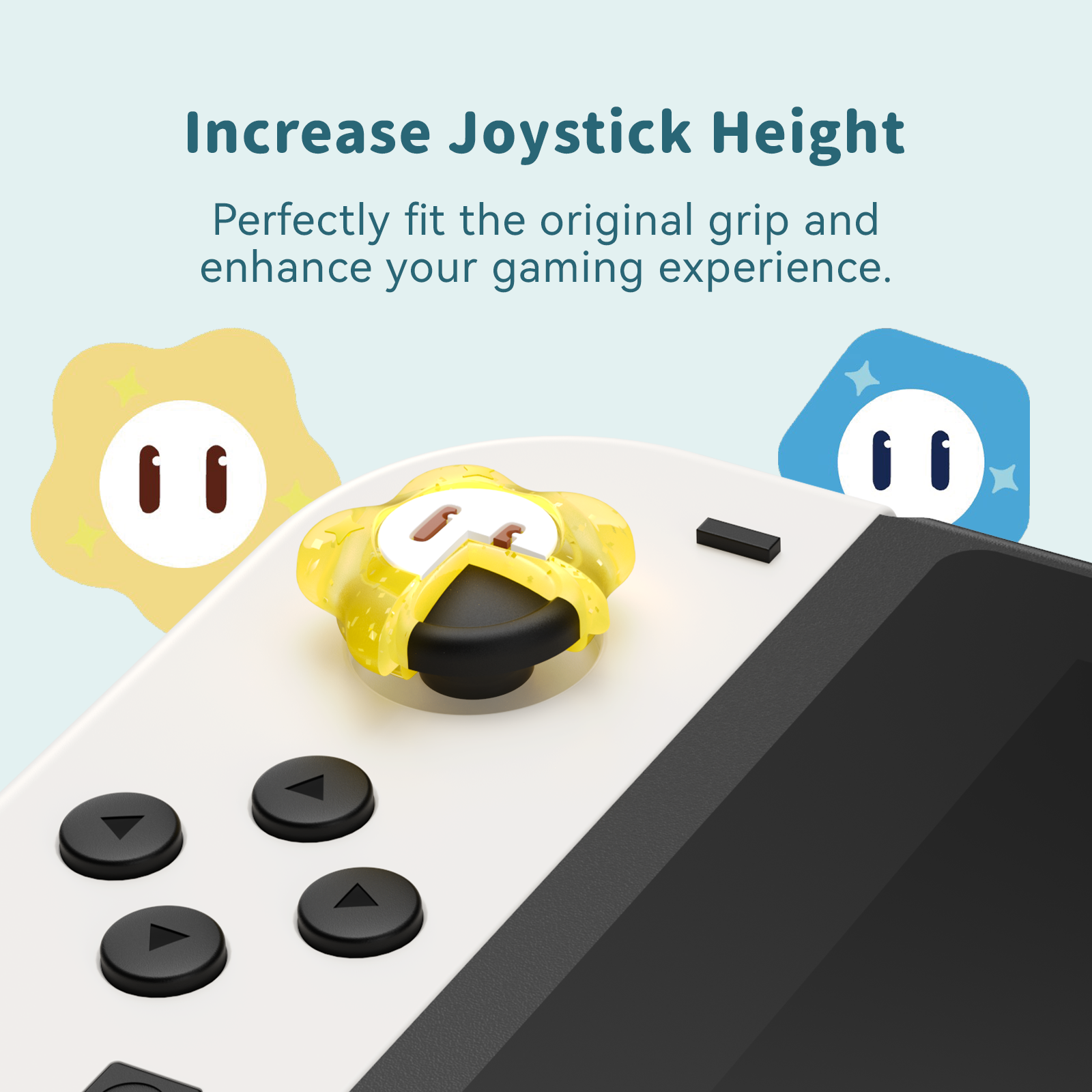 YOCORE Wonder Flower Thumb Grip Cap,Silicone Soft Joystick Case for Nintendo Switch/oled/Lite Controller