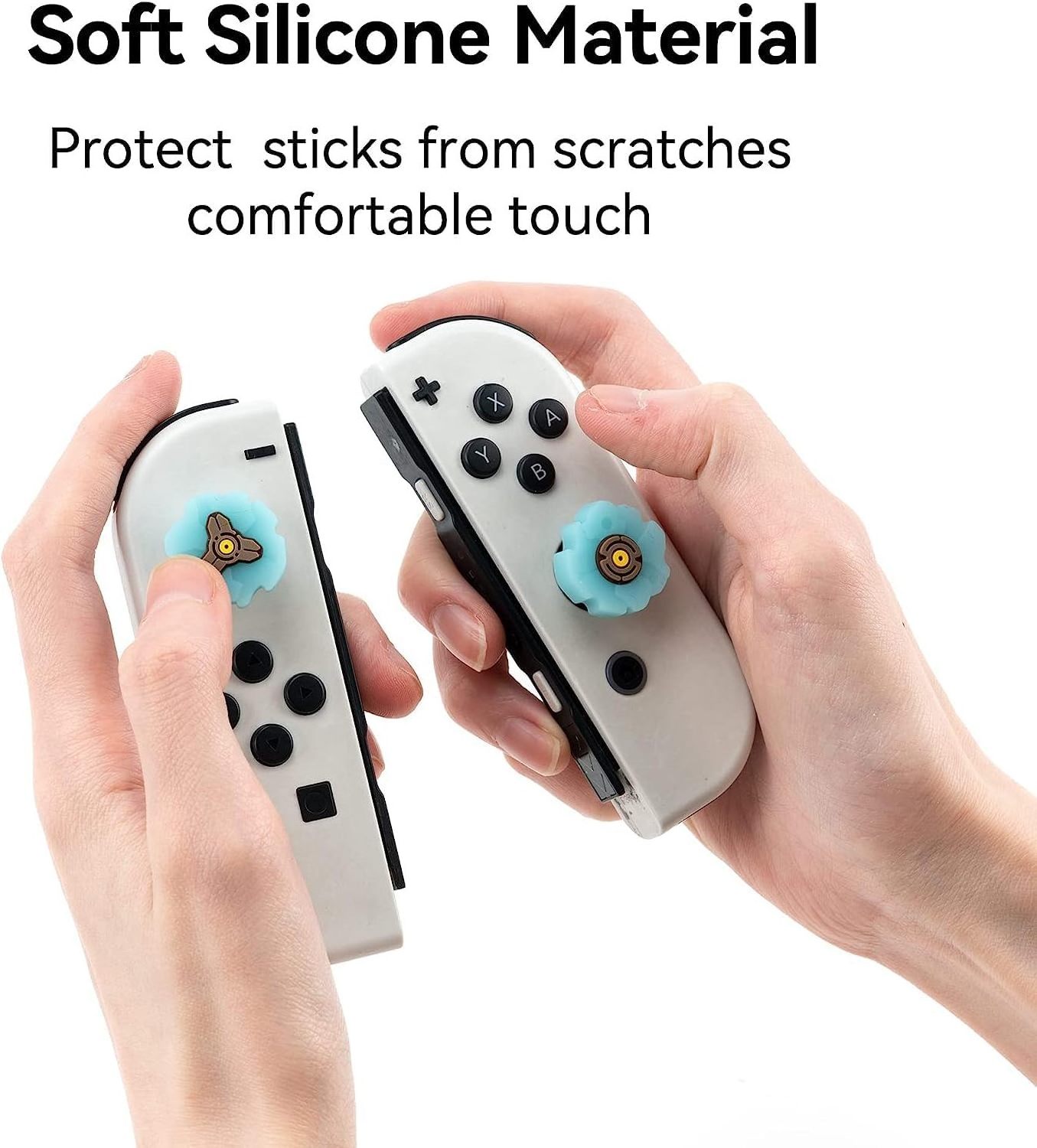 YOCORE Zelda Lost Ruins Joycon 4PCS Thumb Grip Cover Luminous Silicone Soft Joystick Case for Nintendo Switch\OLED\Lite 3.0