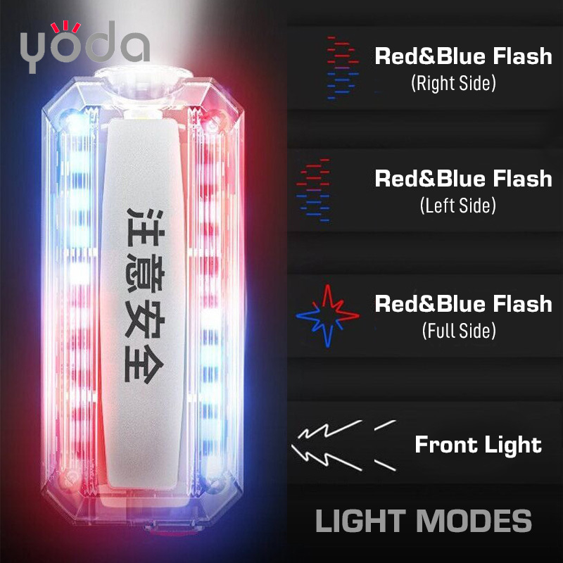 Outdoor Rescue Traffic Guidance patrols Cycling Night run signal warning safety strobe blue red led shoulder light