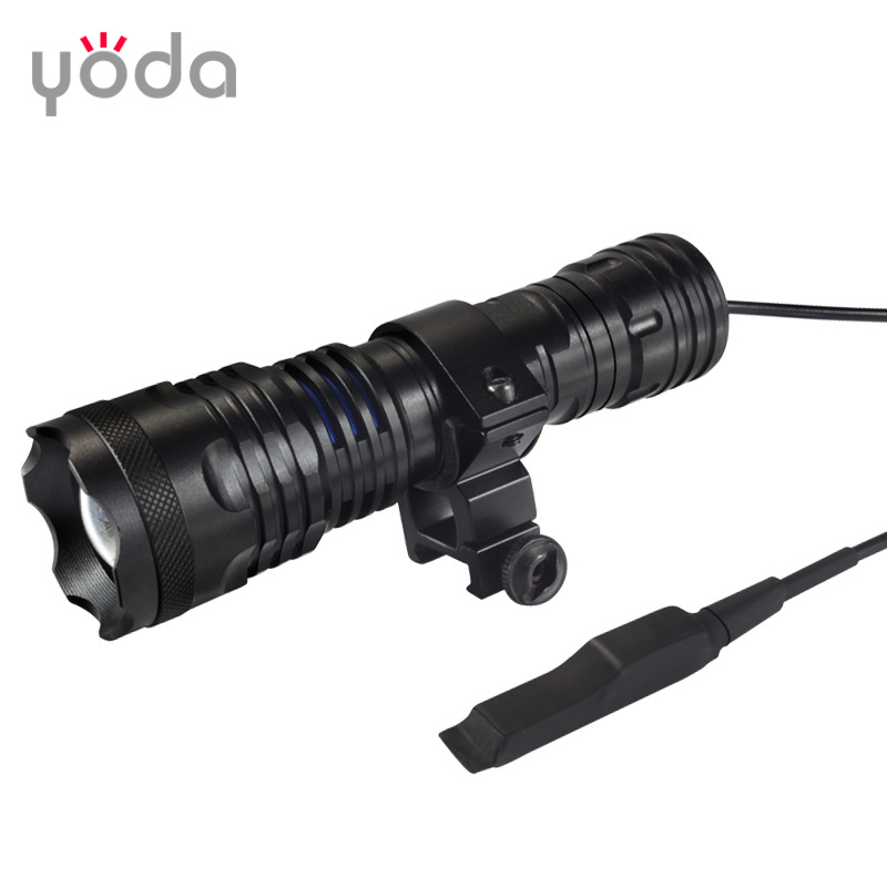 T9637 Hunting XML T6 800 lumen High Power Rechargeable rotated zoom led tactical flashlight