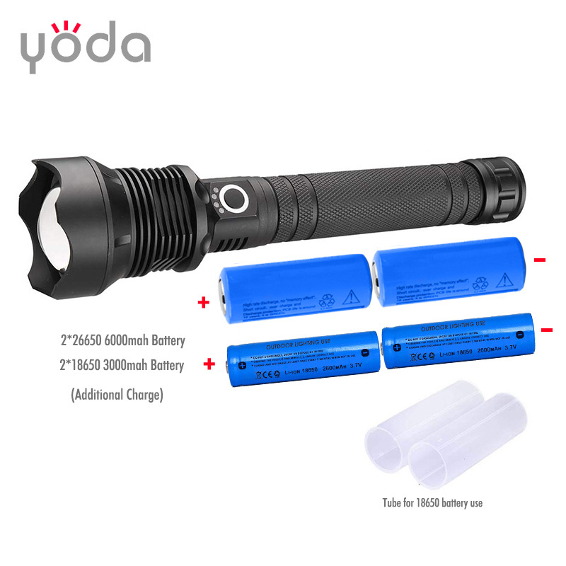 Super bright  high power zoomable amazon best seller usb xhp70 led powerful flashlight