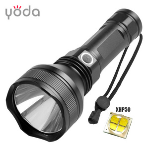 super bright 26650 18650 2000 lumen 500 meters 50 usb high power XHP 50 led flashlight