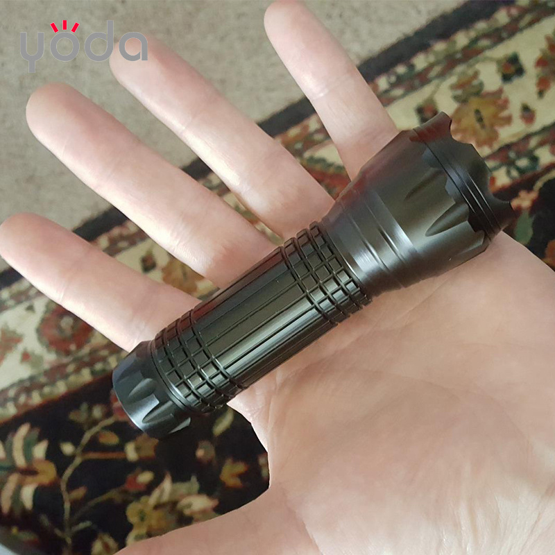 LED Tactical Flashlight With 5 Options Bright LED Light Red Pointer UV Blacklight Green Light and Magnetic Bottom