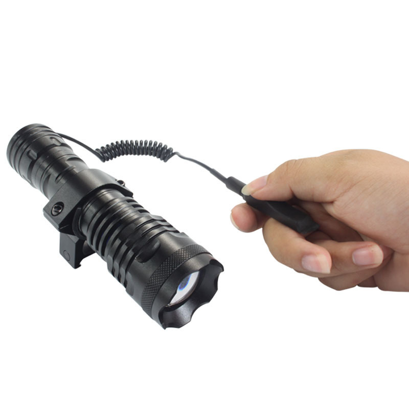 T9637 Hunting XML T6 800 lumen High Power Rechargeable rotated zoom led tactical flashlight