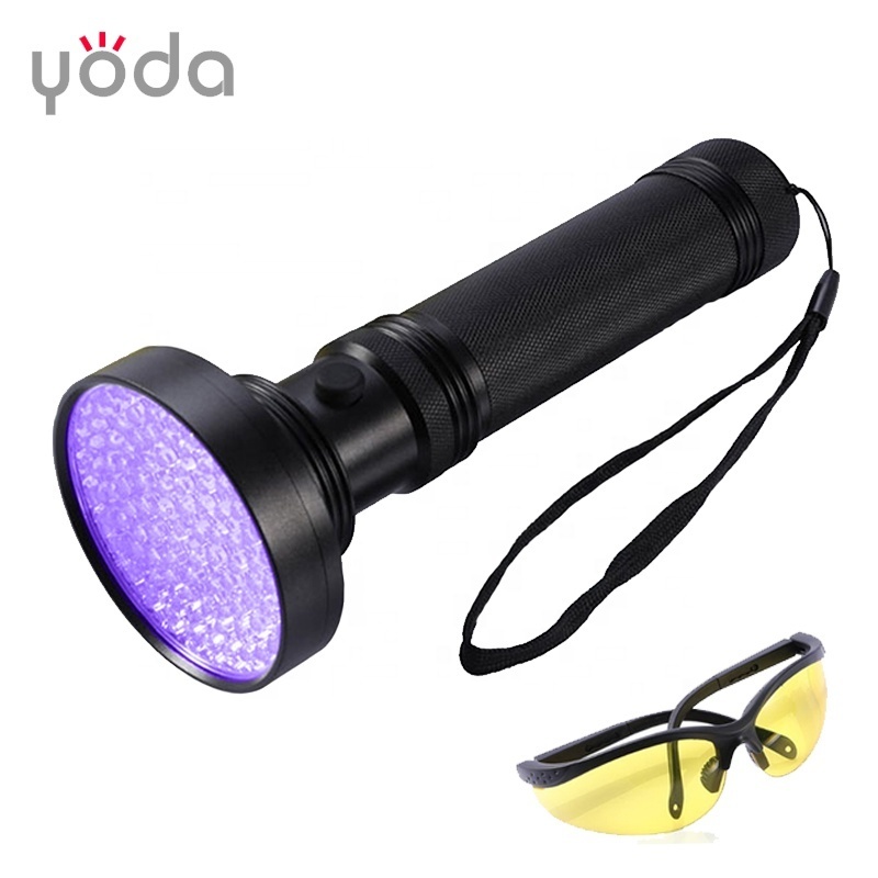 D9197 Cat Urine Pet Stains Bed Bug Detector AA Dry Battery Ultraviolet amber detector 395nm 100 led Blacklight uv flashlight