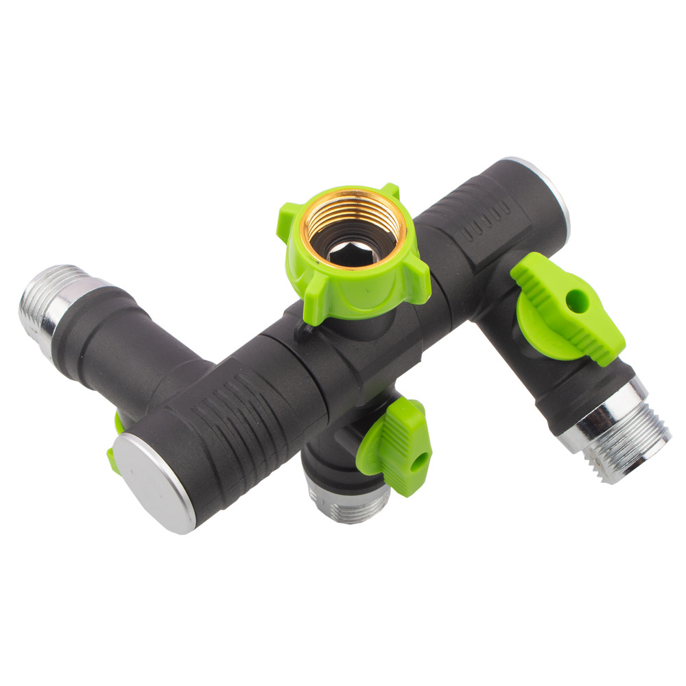 3 way Water Treatment Machinery fittings and connectors irrigation sprayer garden hose splitter brass zinc ABS