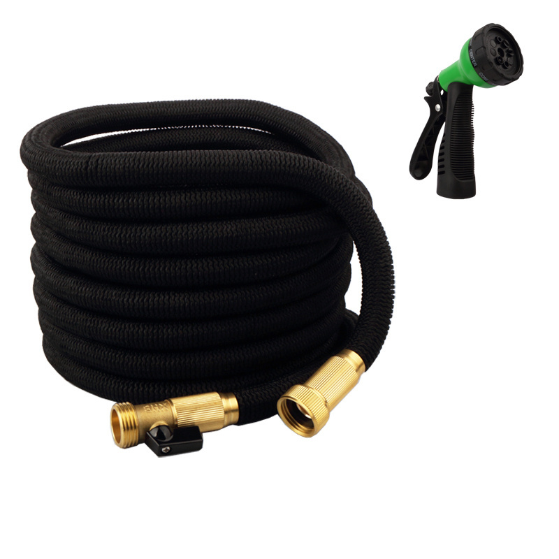 Garden Hose Brass 3 Times Length Over 7 Bar Pvc Hot Sale Extend Pink Manguera Reforzada 3/4'' X 30 M Verde Green/black