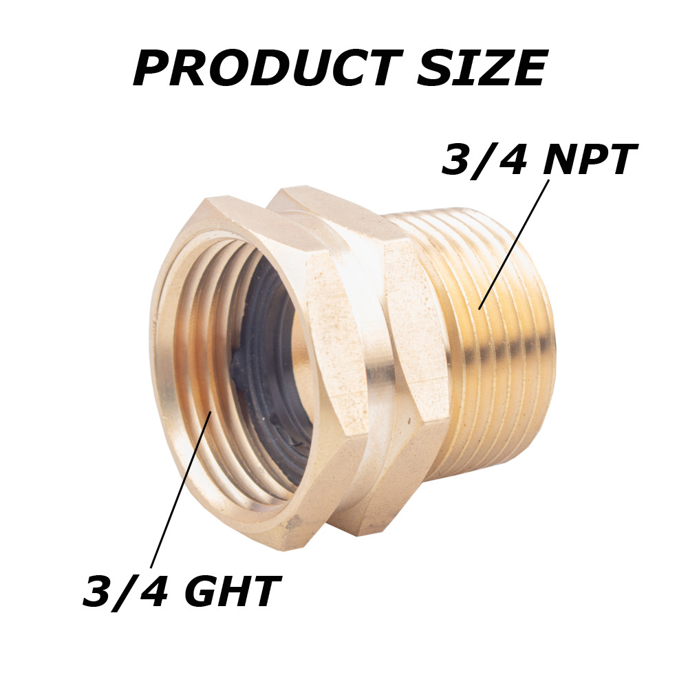 Connectors Pipe Fittings Water Quick Connector Brass Garden Hose Couplings Copper Easy Connection GTH NPT China Male 3/4 Inch