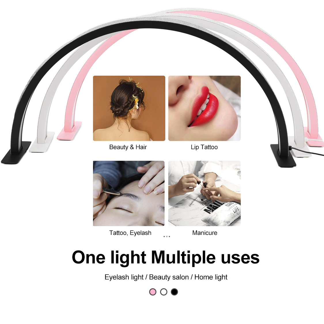 Yodoor OEM nail supplies Half Month Led Nail Lamp Diamond Nail Table light ring lamp Salon Manicurist Tools Fill Light