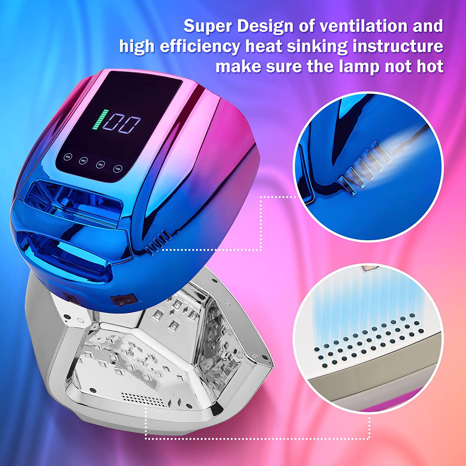 Yodoor Hot high quality product 42PCS LED New 96w UV LED Black White European Patent UV LED Nail Lamp for salon