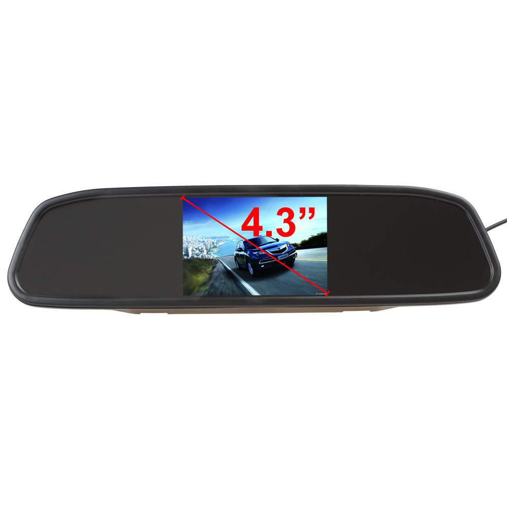 Mini Car Display Car Rearview Monitor With Video Audio 4.3 Inch Rear Mirror Monitor