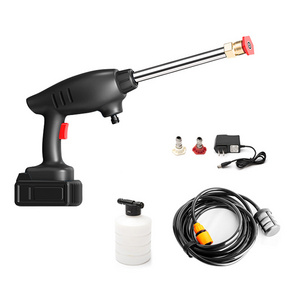 Wireless High Pressure Car Wash Water Spay Gun Portable Washer Foam Generator Water Gun Cleaner