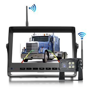 7 inch AHD 1080P Wireless Screen 2CH 4 Channel Split DVR Monitor 24V Bus Trailer SUV Truck Car Rear View Backup Camera Kit