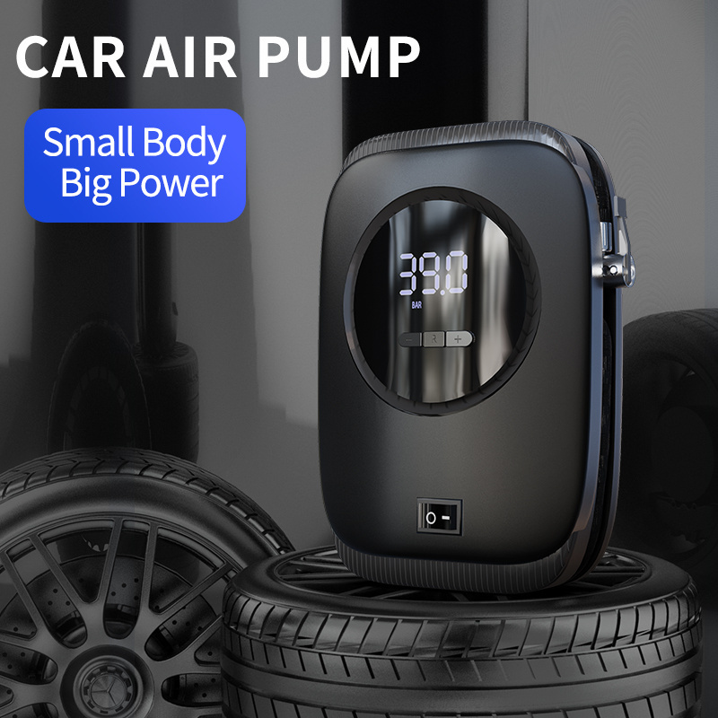 25L/min LCD Display Automatic Corded Motorcycle Car Tyre Air Pump Inflatable Digital Tire Inflator