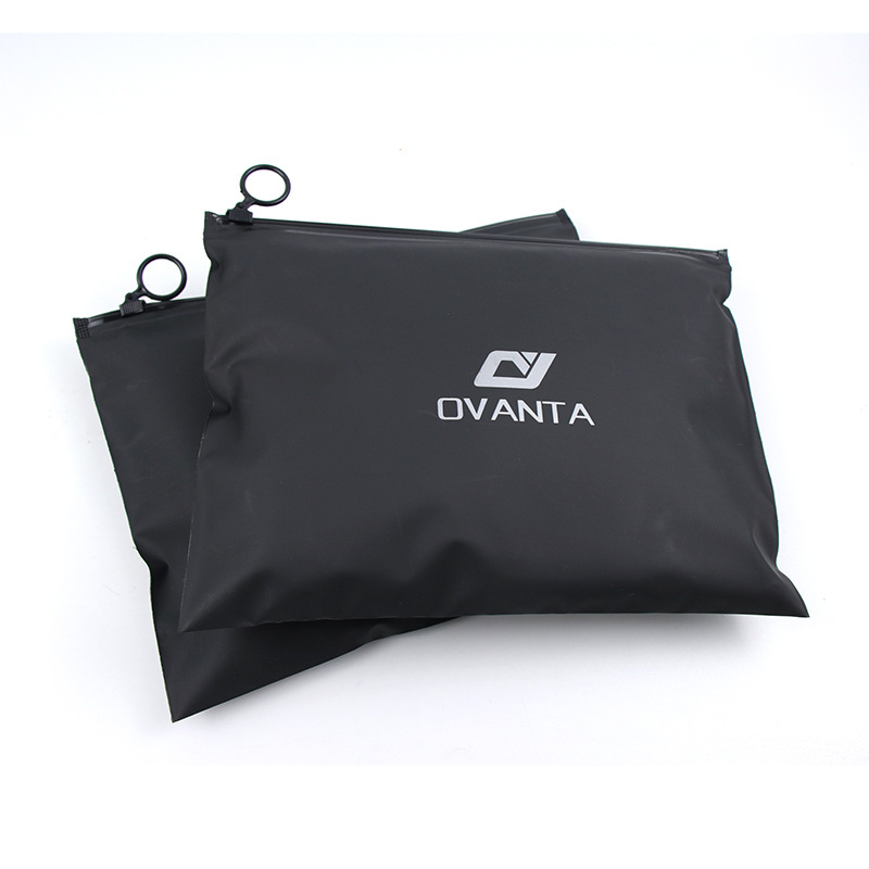 Eco-friendly Custom Frosted CPE Zipper Top Clothing Packaging Plastic Zipper Ziplock Bag