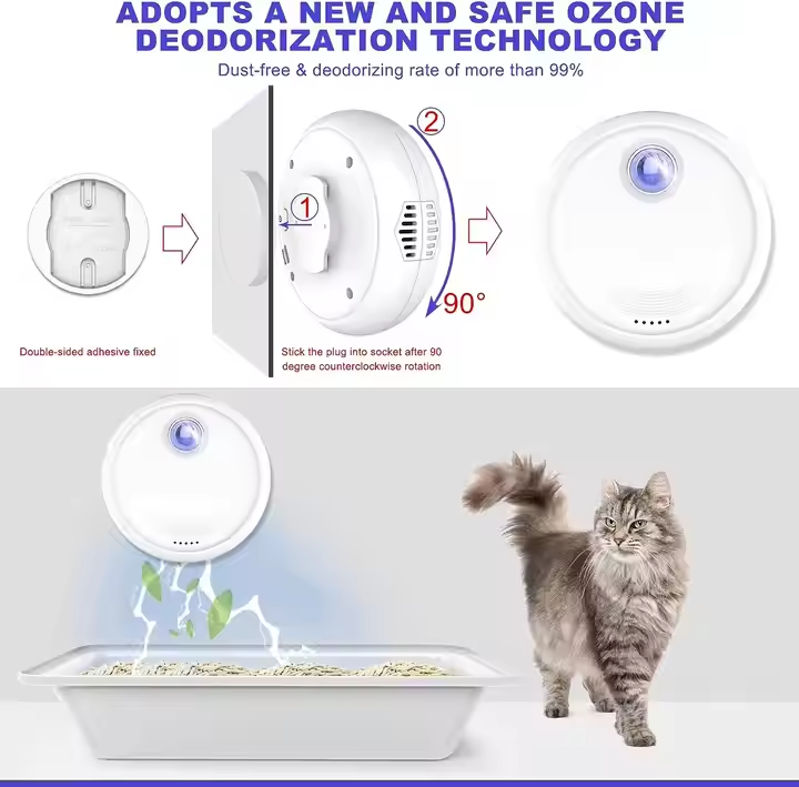 New Design Pet Cat Litter Smell Remover Smart Home Air Purifier Toilet Cleaner Filter Intelligent Deodorizer