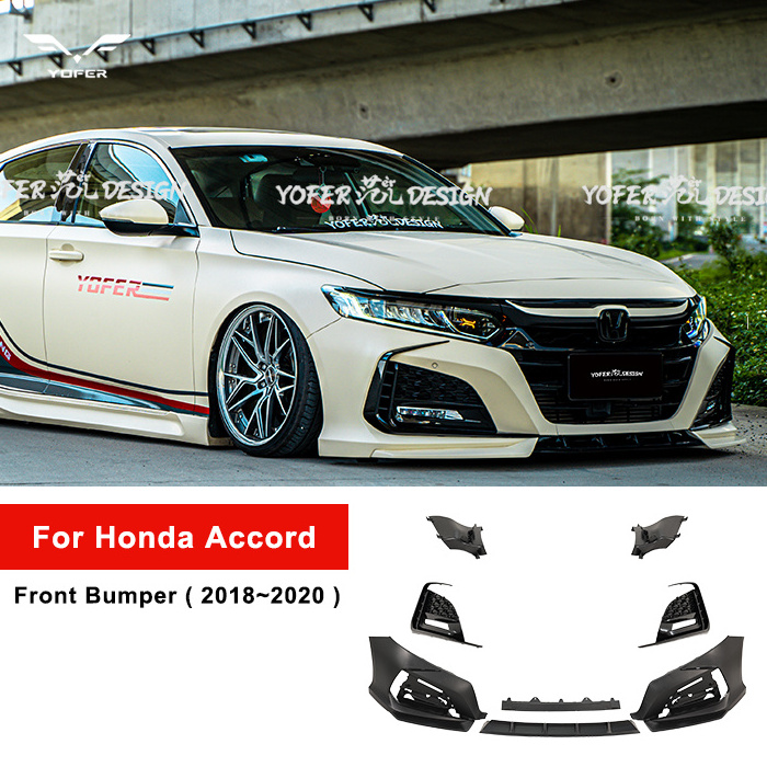 Yofer new arrival 3-PC modified Bumpers universal car spare parts body kit for honda Accord car bumpers