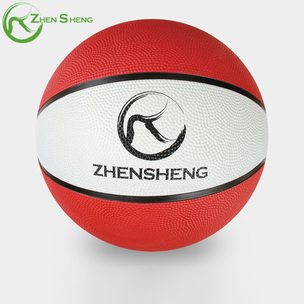 Zhensheng Hot Sale Entertainment Promotion Bulk Rubber Basketball Outdoor Size 7 Customize Your Own Ball Basketball