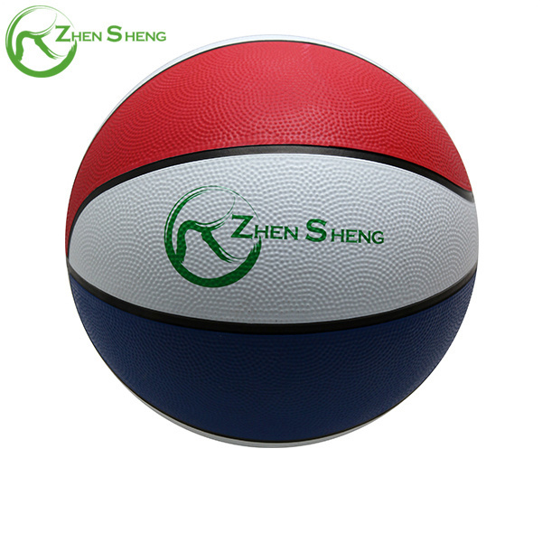 Zhensheng Hot Sale Entertainment Promotion Bulk Rubber Basketball Outdoor Size 7 Customize Your Own Ball Basketball