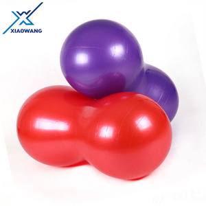 Eco-friendly custom logo gym fitness exercise 90x45 cm PVC anti-bust yoga peanut balls