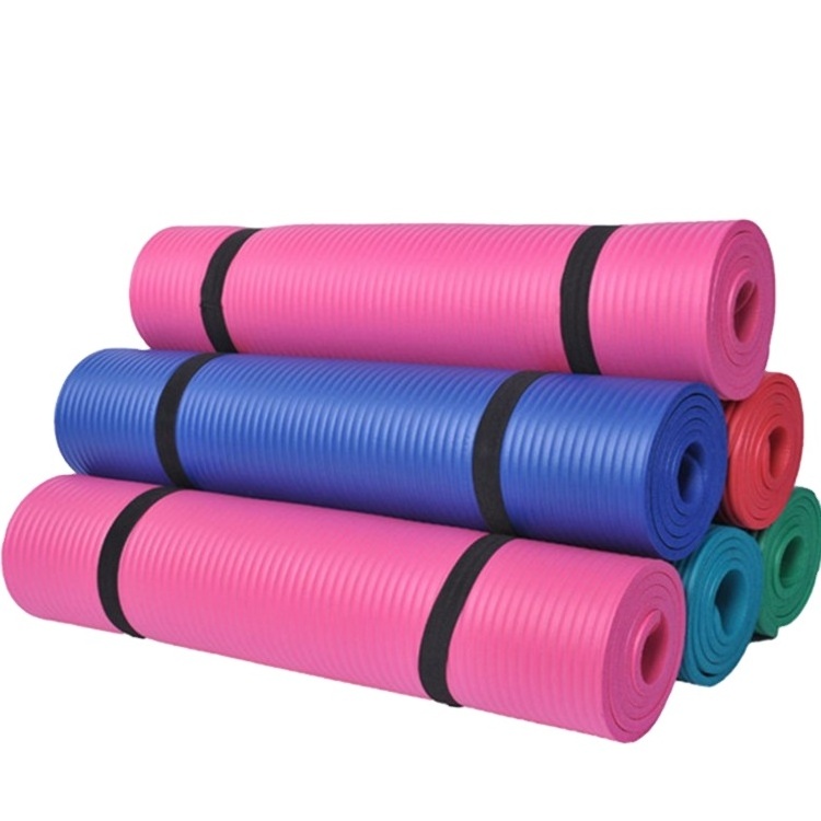 High Density Non-Slip Yoga Pilates Fitness NBR High Density Eco-Friendly Popular Yoga Mats  Material Durable