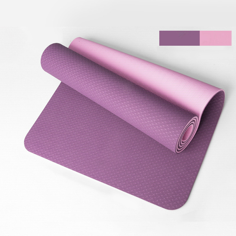 non slip yoga mats exercise 6mm tpe yoga mat single color gym home matts yoga with laser logo