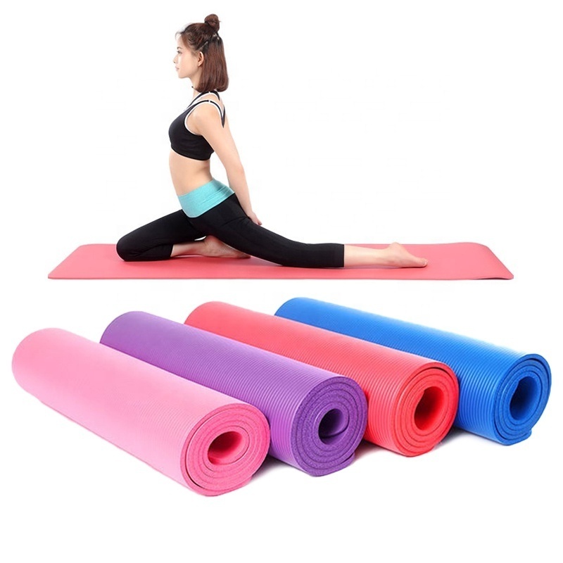 High Density Non-Slip Yoga Pilates Fitness NBR High Density Eco-Friendly Popular Yoga Mats  Material Durable