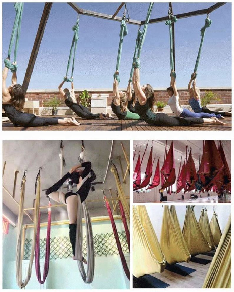 Premium Silk Fabric Flying Aerial Yoga Hammock Set For Sale,Ultra Strong Antigravity Air Yoga Swing Wholesale