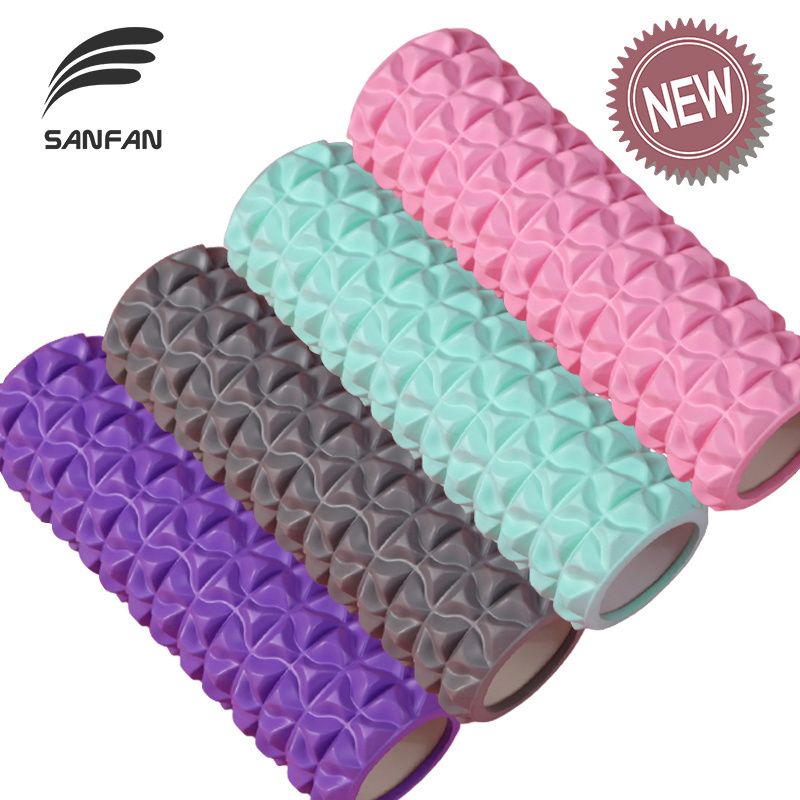 Sanfan Wholesale Soft 33cm 45cm Length High Density Foot Massage Roller Yoga Form Roller Factory Pink Foam Rollers for Massage